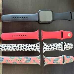 Apple Smartwatch with 4 bands/ 2 face covers